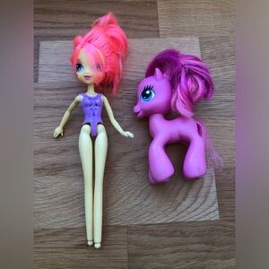Lot of 2 My Little Pony & MLP Equestria Girls Fluttershy toys